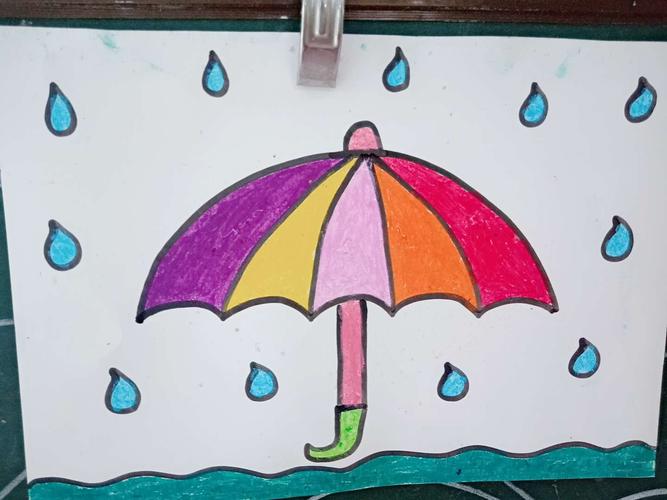 中班美术课程教案，创意雨伞绘画